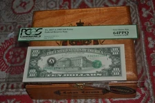 1985 $10 OVERPRINT ON BACK ERROR FEDERAL RESERVE BANKNOTE FR.2027-A PCGS 64PPQ