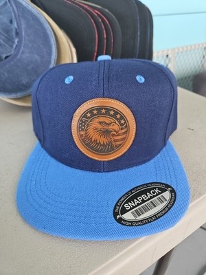 Blue / Blue Snapback Hat American Eagle Design     NWOT