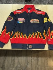 2001 Jeff Gordon 24  NASCAR Flames Jacket Champion JH Design Chase Large W/ Pins