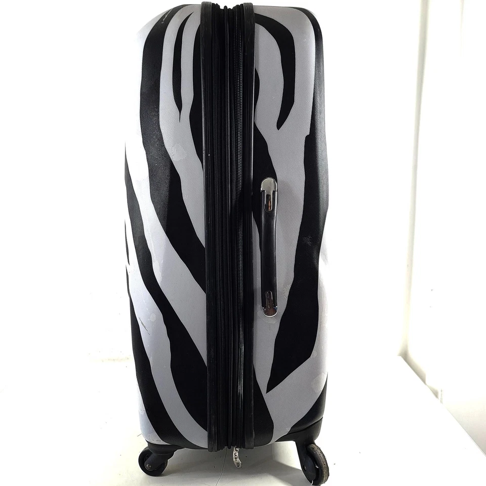 Heys TekLite 31" Zebra Stripe Hard Shell Luggage Expandable Black/White - Image 2 of 4
