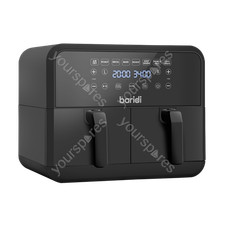 Image of Sealey Baridi Dual Zone Air Fryer 8L with 8-in-1 Functions Touch Controls, Easy-