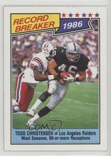 1987 Topps Record Breaker Todd Christensen #2 0a1