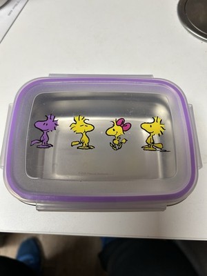 Lunchbox, Brotdose Edelstahl  N E U Clip Verschluss Woodstock. Für Pranuts Fan s