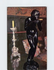 Postcard Ebony Statue Assembly Hall Hearst San Simeon State California USA