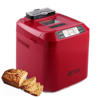 Kitchen in the Box 2lb Bread Maker w/Auto Fruit Nut Dispense 12-in-1 Gluten-Free