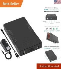 Versatile Portable Li-ion Battery Pack with 12V/5V Outputs and Charger Included