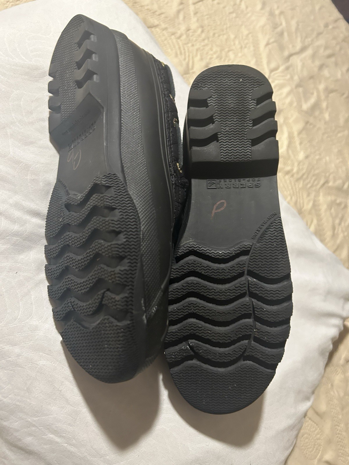 Sperry Top-Sider Black Rubber Low Duck Boots STS95272 Waterproof Womens  Sz 9.5