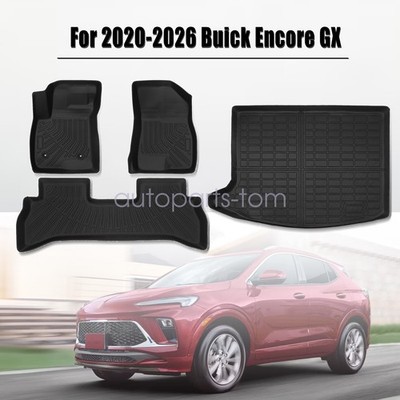 For 2020-2026 Buick Encore GX Front-Rear Row TPE Floor Mats & Trunk Cargo Liner