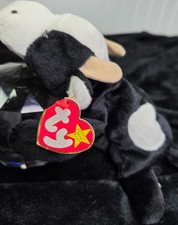 RARE Daisy The Cow TY Beanie Baby  Tag Error 1993 / 1994 MINT Clean LK