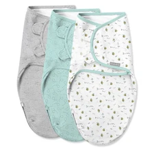 SwaddleMe by Ingenuity Easy Change Baby Swaddle, Size 0-3 Months, Little Bees
