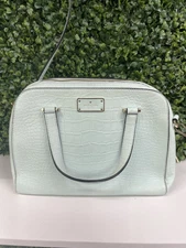 Kate SpadeKay Street Croc Small Felix.Satchel Bag. Light Green. Pre-owned