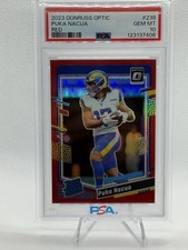 PSA 10!!! 2023 Panini Donruss Optic - Rated Rookie Puka Nacua #238 Red Prizm /99