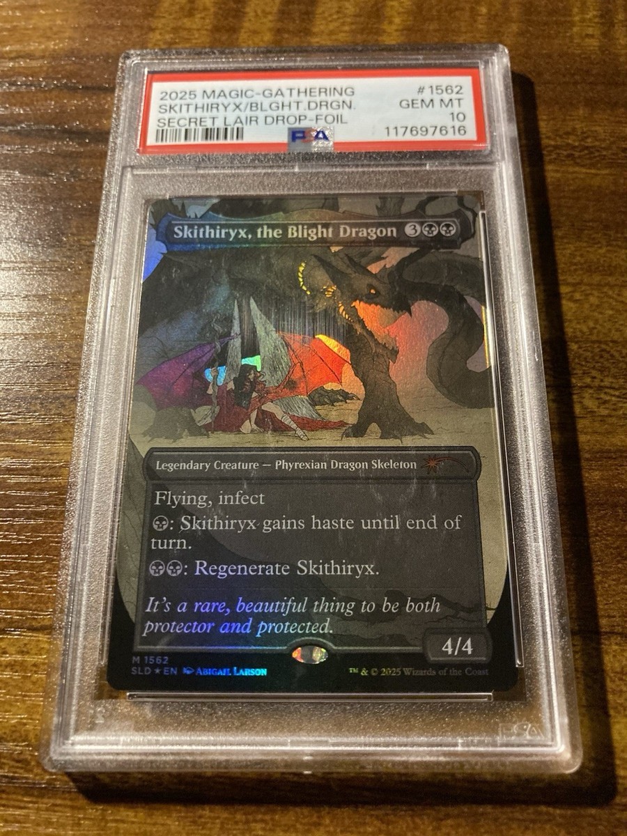 MTG✨SKITHIRYX, THE BLIGHT DRAGON Brdless FOIL✨SLD Tragic Romance