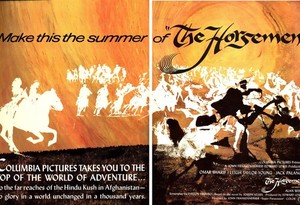 HORSEMEN 1971 Omar Sharif 2-page Trade Ad