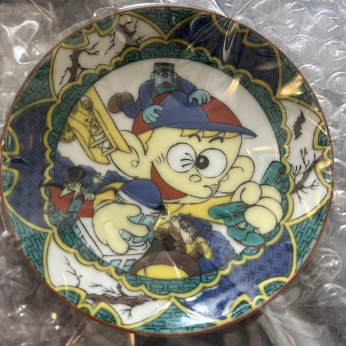 Fujiko Fujio A Exhibition Limited To Kaibutsu-Kun Mame Plate Kutani Ware