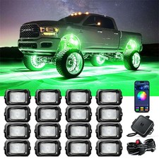 MICTUNING C2 Curved RGBW LED Rock Lights - 16 Pods Multicolor Neon LED Light Kit