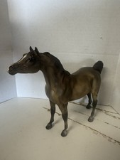 Vtg Breyer Horse Arabian Gray Mare Traditional Black Stallion Mold Toy No Foal