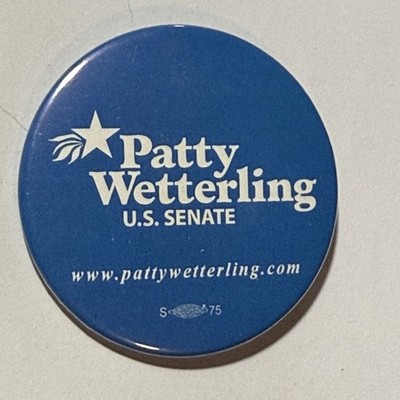 Patty Wetterling U.S. Senate Minnesota DFL Party Pinback Button 2000 s