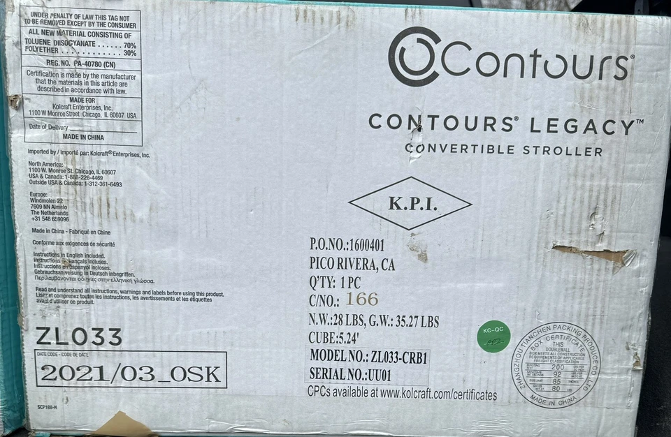 Cochecito convertible individual a doble Contours Legacy nuevo en caja Foto 4 de 4