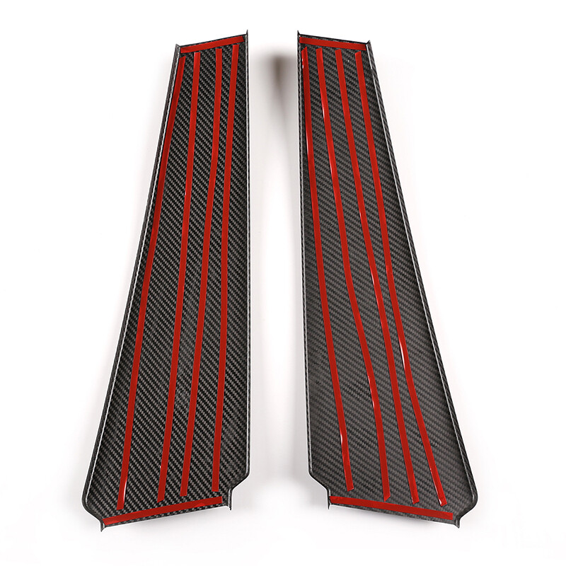 For Maserati Ghibli 14-21 Body B-pillar Protection Trim Panel Real Carbon Fiber