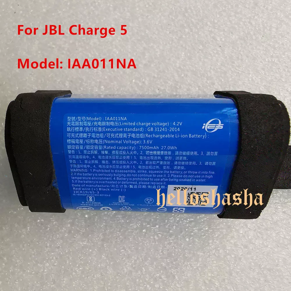 Original Battery IAA011NA for JBL charge 5 Bluetooth Speaker 7500mAh 27Wh New