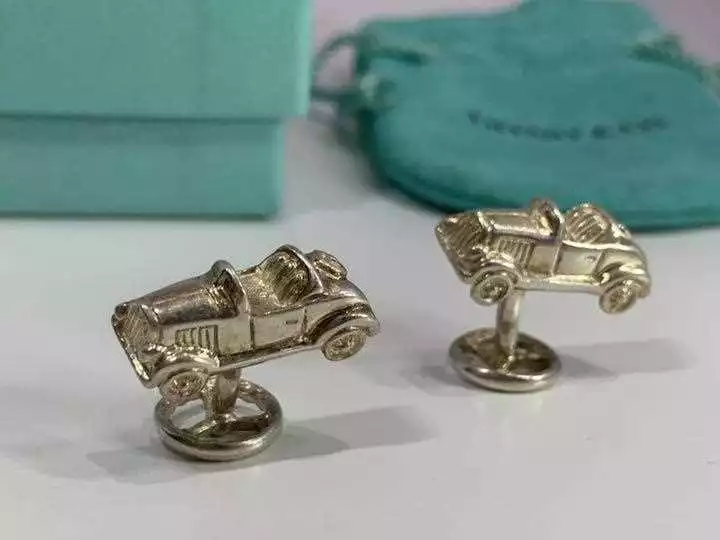 Tiffany & Co. Cufflinks Car Motif Silver925 Men's With