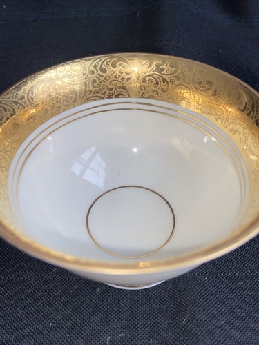Vintage AL-KA Kunst Kronach Bavaria Marion Demitasse & Saucer Gold Gilt Floral - Picture 8 of 13
