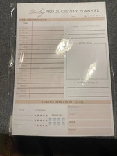 Anna Marie Collection Daily Productivity Planner  8 1/2 X 11 (50) Tear Off Sheet