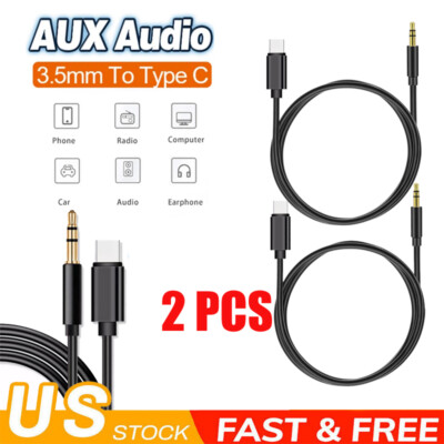 2pcs For iPhone 16 /Pro Max /Plus USB-C to Aux Cable