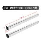 Pair 2'' Inch 51mm T304 Stainless Steel Straight Exhaust Pipe Tube Piping Tubing