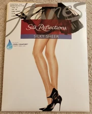 Hanes Silk Reflections Control Top Barely There Pantyhose Size AB #2 (sealed)
