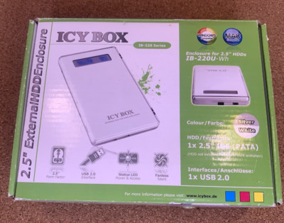 icy box external HDD enclosure ib-220U-Wh, 1x2.5'', 1x USB 2.0