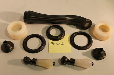 Phylrich PHWL273TO-11B REGENT Wall Lavatory Set Pink Onyx Oil Rubbed Bronze