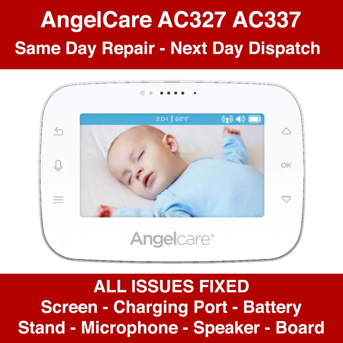 AngelCare AC327 AC337 AC320 REPAIR SERVICE -- All Issues Fixed