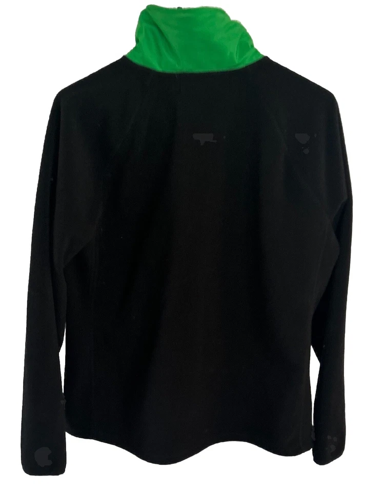 Lauren Ralph Lauren флис пуховик куртка XL черный/зеленый полный молнии Athletic - Изображение 2 из 4