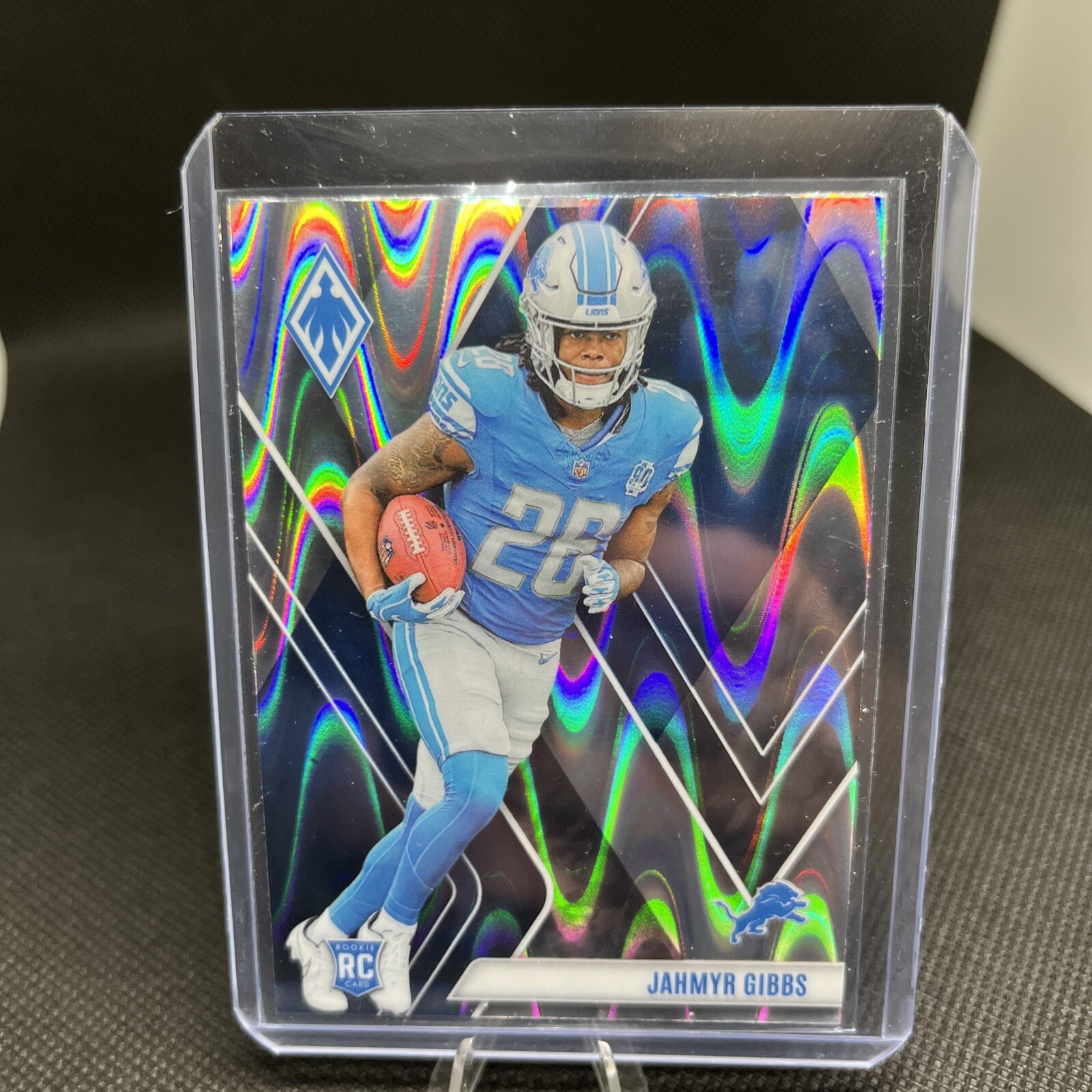 2023 Panini Phoenix H2 Jahmyr Gibbs SILVER Seismic Rookie #105 Lions RC