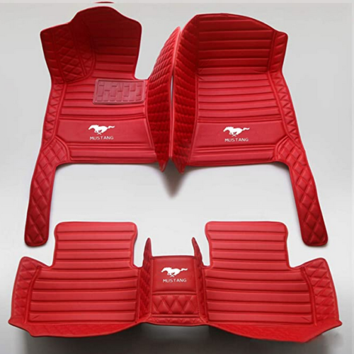 For Ford Mustang 2005-2020 Luxury Car Floor Mats Custom Multicolor Logo Carpets - Foto 16 di 19