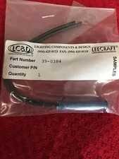 39-0384  LEECRAFT VCC Neon Indicator, Threaded, 125 V, Wire Leaded,