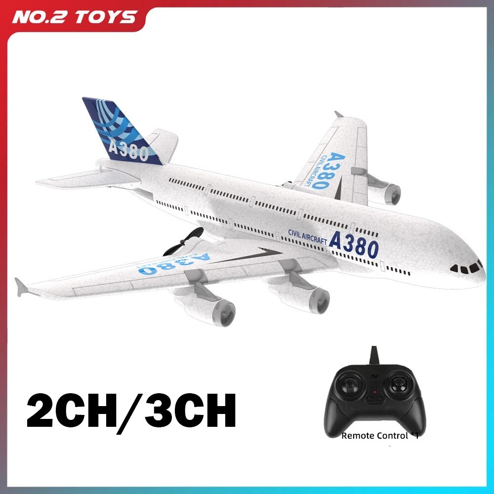 A380 Airbus Rc Airplane Foam Glide Fixed Wing Rtf Plane Kids Outdoor  Toy