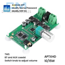 2x10W/15W EQ Bluetooth 5.1 AUX QCC3034 Power Amplifier Module with Knob Switch