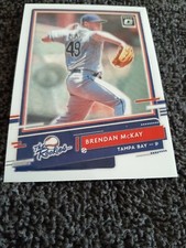 2020 Donruss Optic The Rookies Brendan McKay Tampa Bay Rays Baseball Card R-7