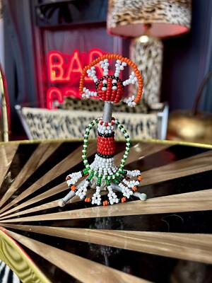 Vintage Ndebele Beaded African Neck Ring Lucky Fertility Tribal