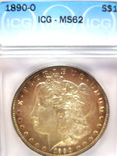 1890-O MORGAN SILVER DOLLAR ICG MS62