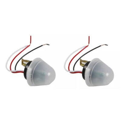 2/4PC 12V Auto On Off Outdoor Light Photocell Switch Control Dark to Dawn Sensor