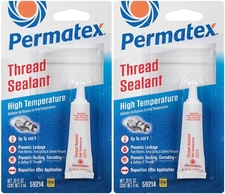 Permatex High Temperature Thread Sealant -65 to 400F White 6ml Tube Set of 2