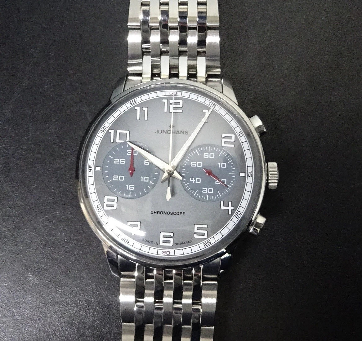 JUNGHANS Meister Driver Chronoscope 027 3686.44 Automatic Gray Dial Mens Watch