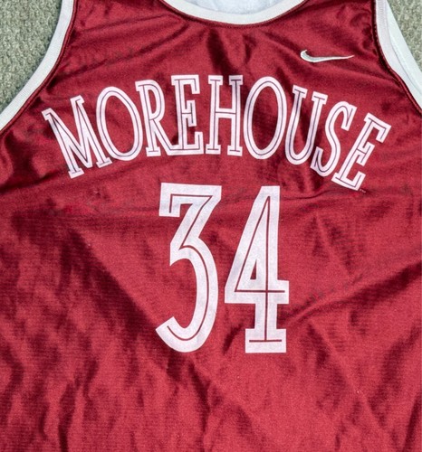 Nike Team Sports Vtg NCAA Morehouse #34 Basketball Jersey Size Large - Picture 2 of 7