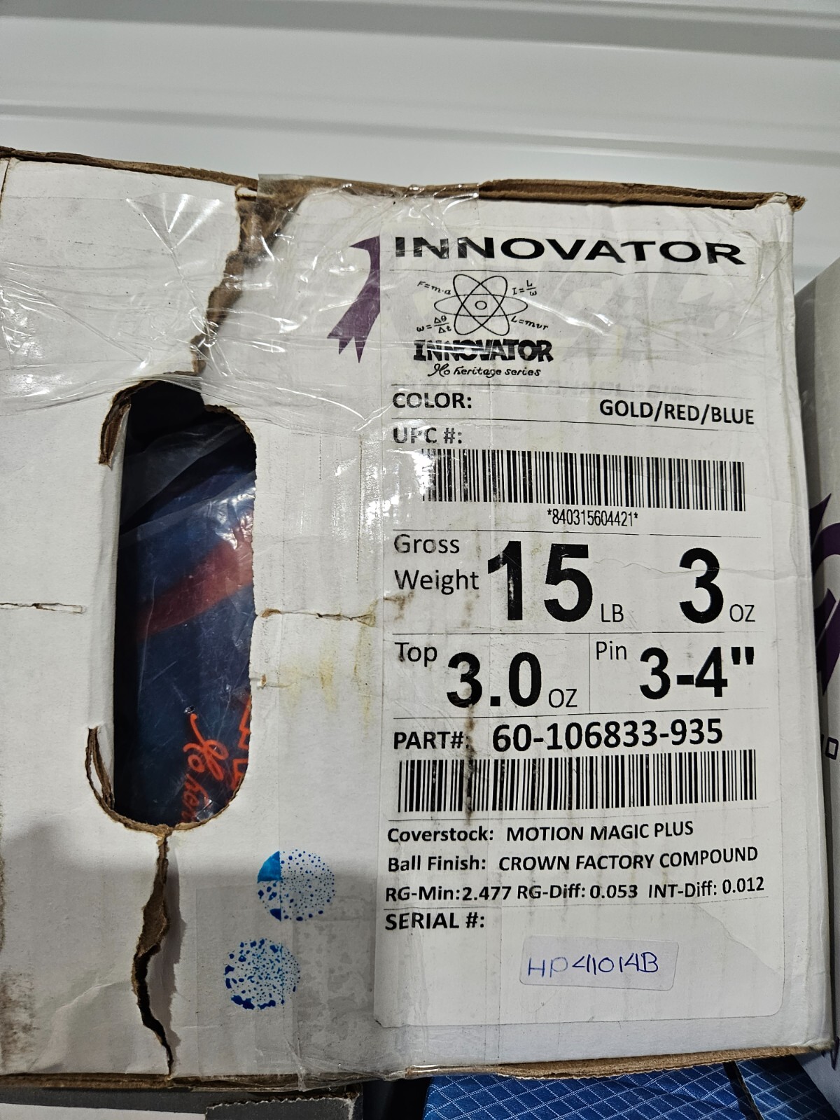 New NIB Radical Innovator Bowling Ball 1st Quality 15lb [15.3oz/Top 3