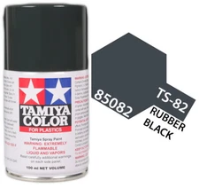 Tamiya 85082 TS-82 Rubber Black Lacquer Spray Paint 100ml - US