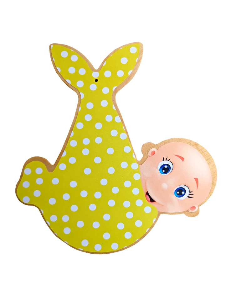 XL 148 cm Storch aus Holz zur Geburt Baby-Storch & Tafel & Baby in GELB SET - Bild 2 von 3